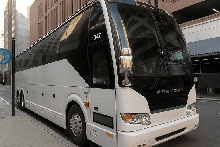 a Charter Bus Rental Peoria coach bus